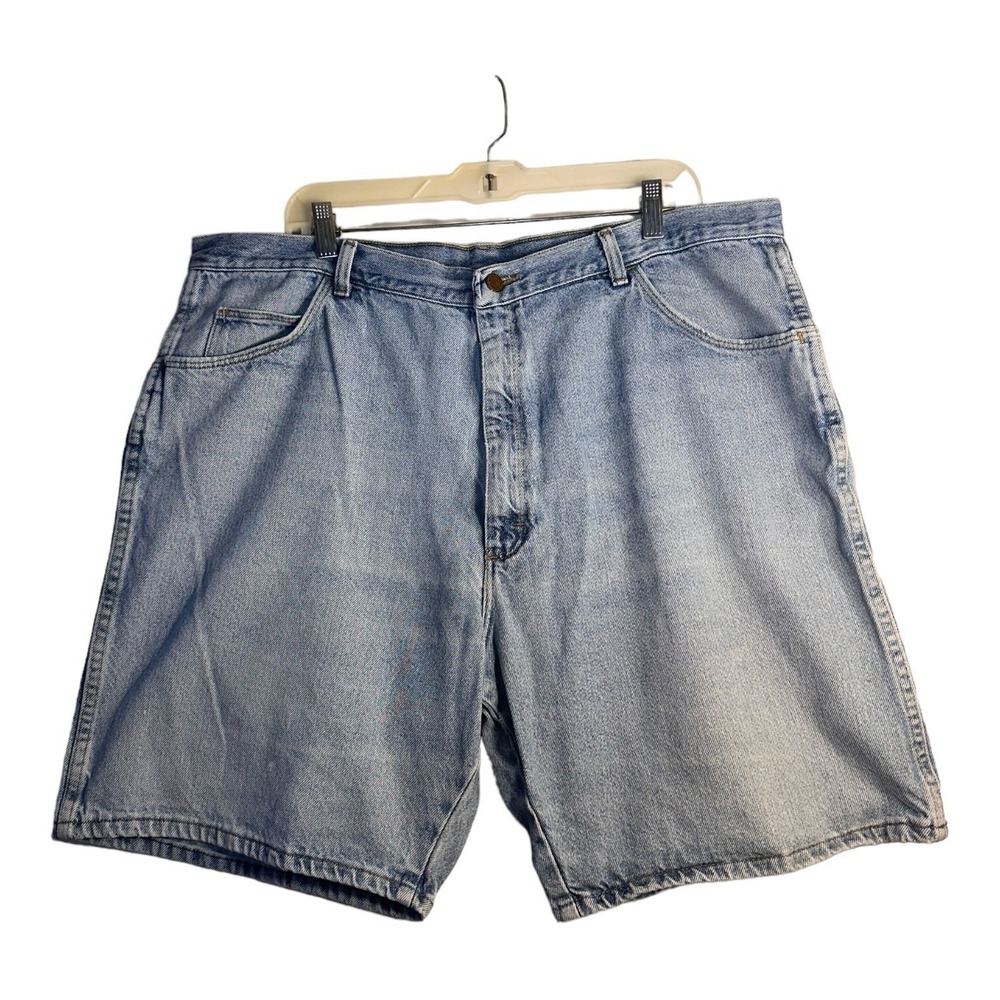Wrangler Authentic Jean Shorts Mens 40 Light Wash Premium Quality High‎ Rise